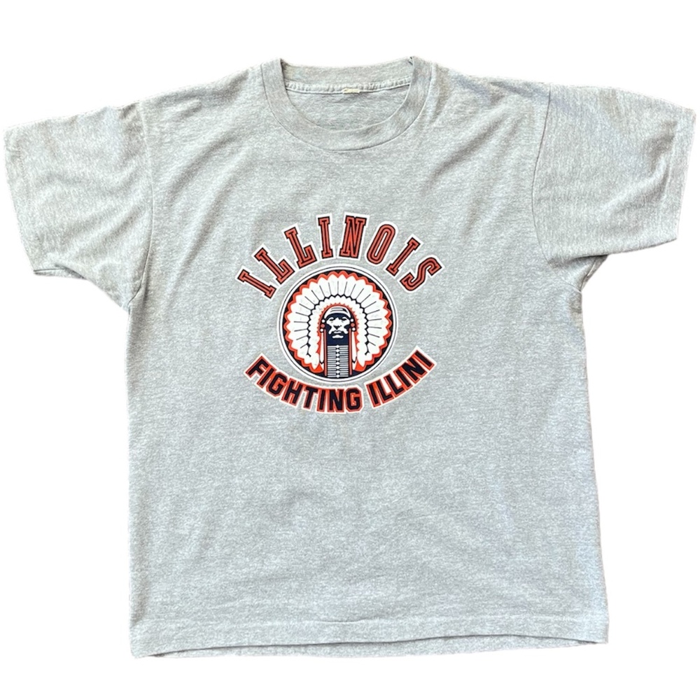 Gray Illinois Fighting Illini T-Shirt